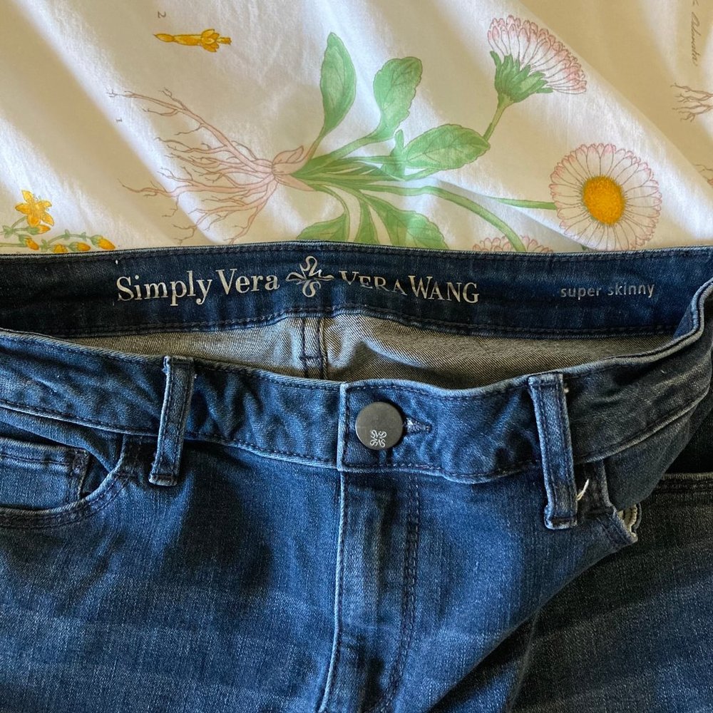 simply vera vera wang - dark wash skinny jegging